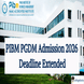 PIBM PGDM Admission 2026 Deadline Extended; Apply by March 15 @pibm.in
